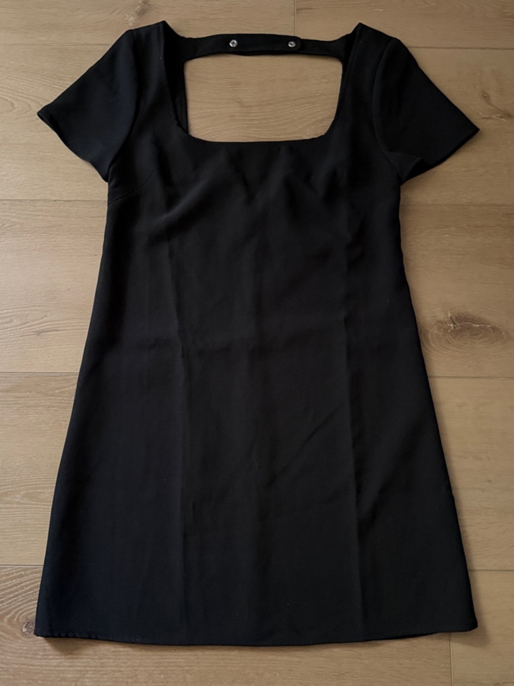 NWT Olivaceous Little Black Square-Neck Short Sleeve Dress